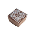 Hand Carved Wooden Printing Block Harmony Petals W 2.5inch X L 2.5inch 1pc