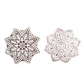 Hand Carved Wooden Printing Block Flora Star 3inch Dia 1pc