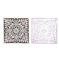 Hand Carved Wooden Printing Block Ethnic Impression W 3inch X L 3inch 1pc