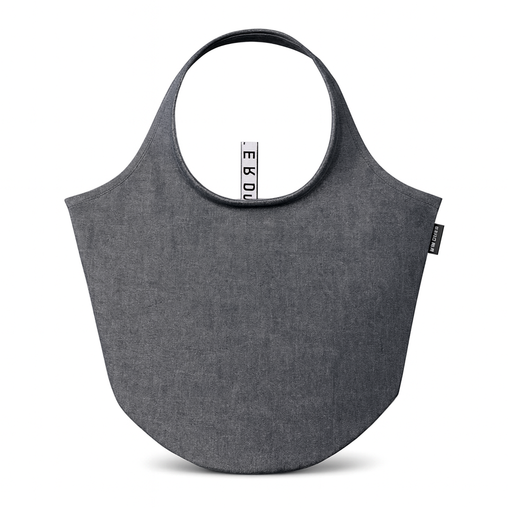 Round Base Designer Tote Bag Dark Grey 17 x14 1pc