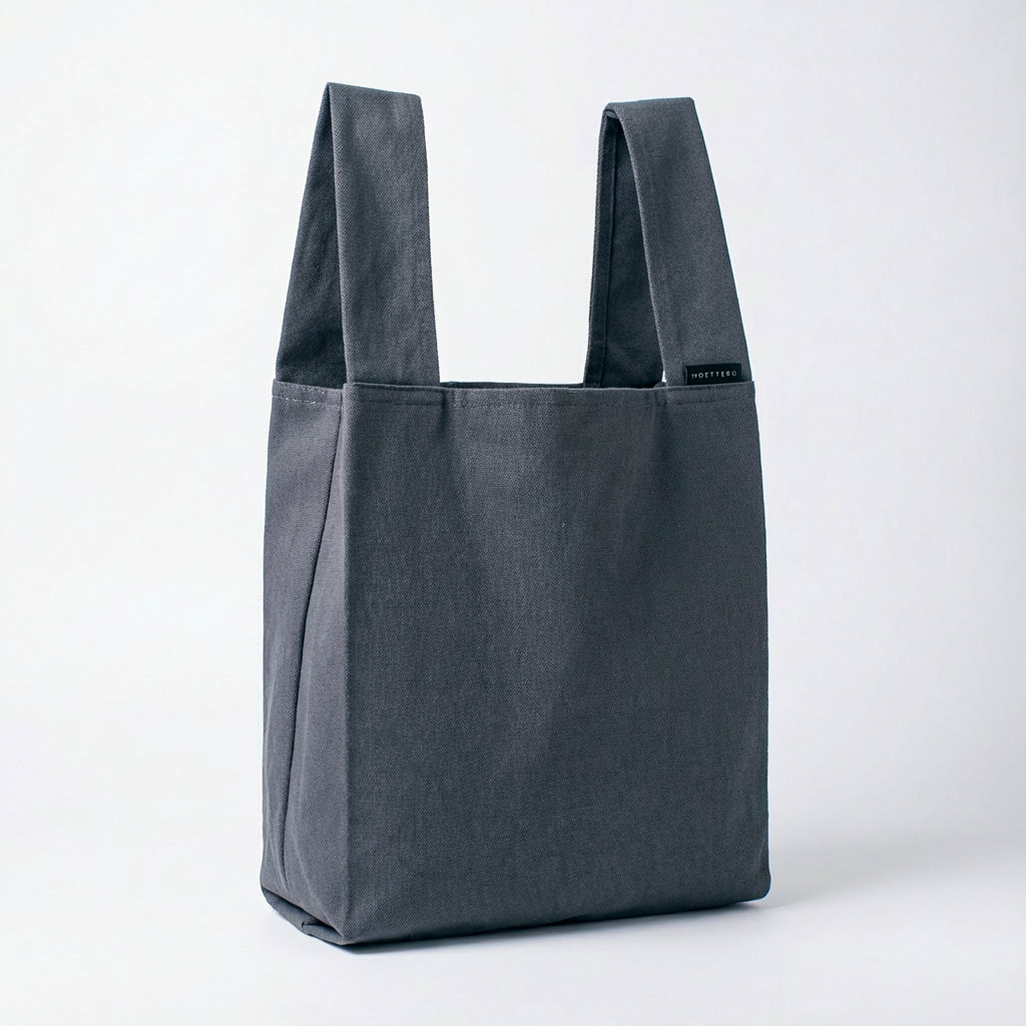 Gusseted Designer Tote Bag Dark Grey 13.75 x 13.25 1pc