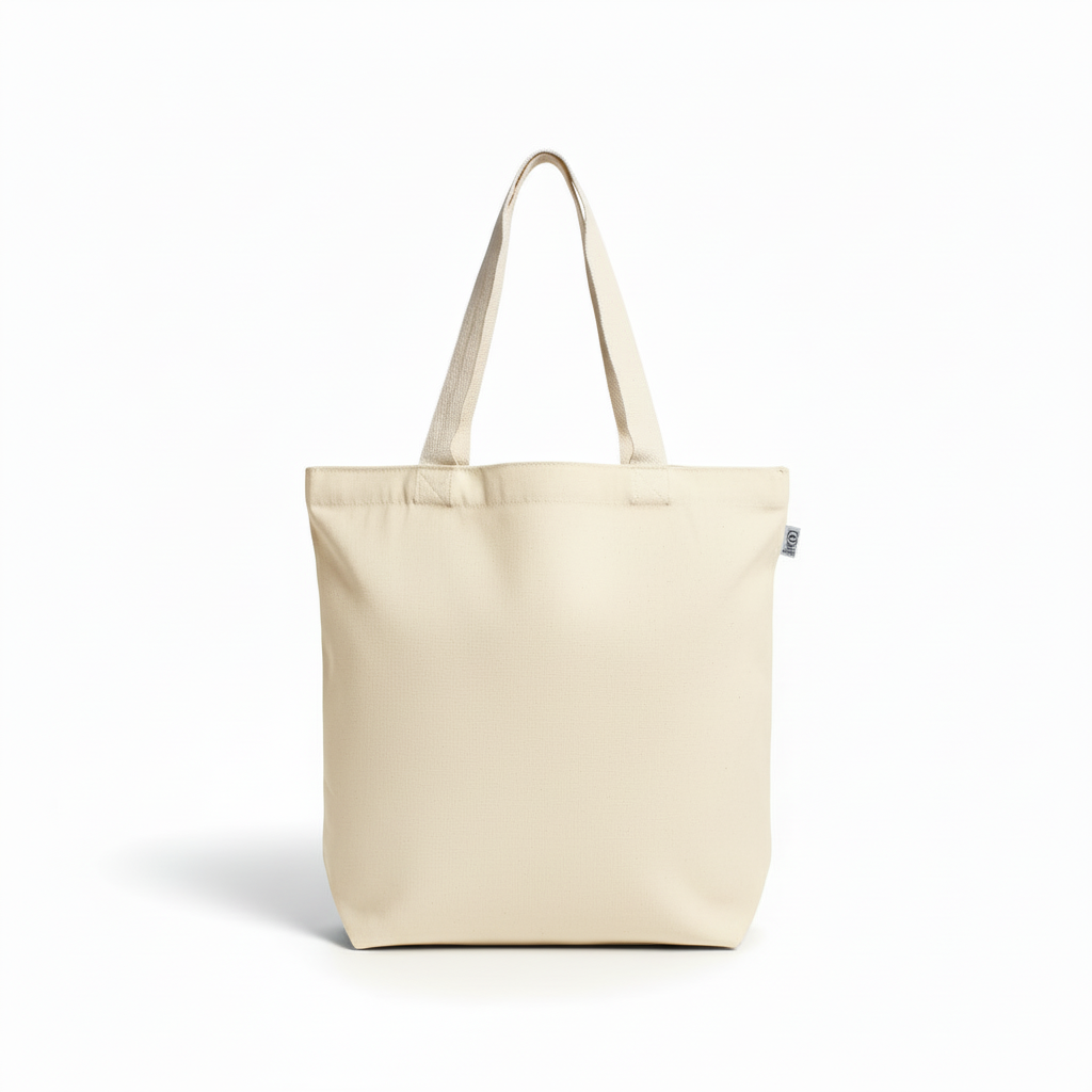 Tote with long Handle Cream 14.5 x 14.5 1pc