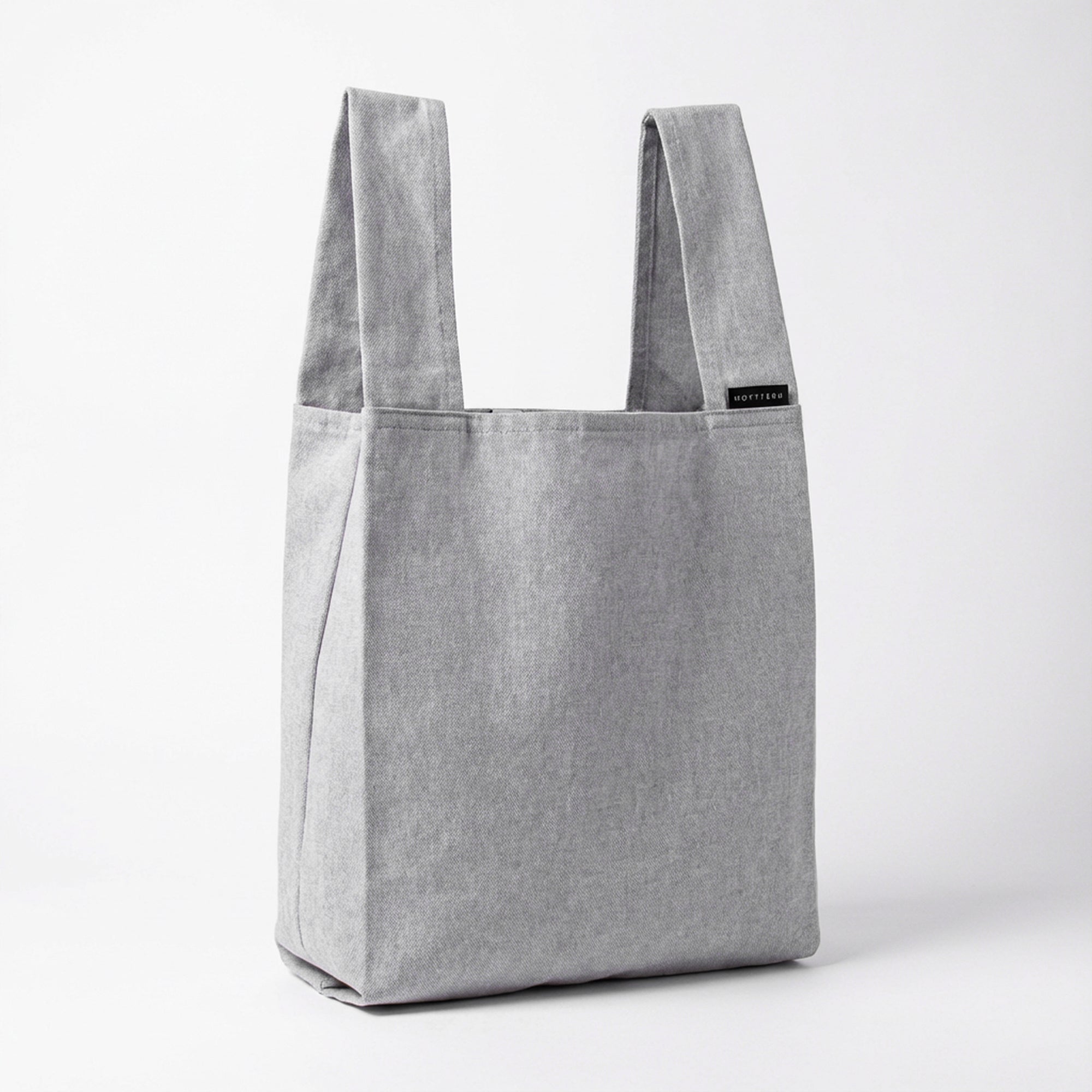 Tote with Medium Handle Light Grey 15 x14 1pc