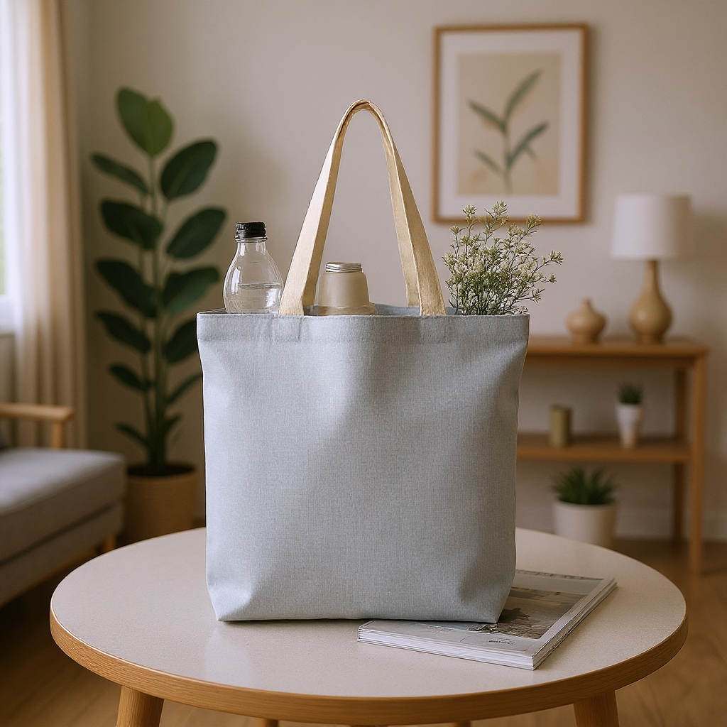 Box Tote Bag Light Grey 17 x 13.5 1pc