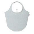 Round Base Designer Tote Bag Light Grey 18 x 14.5 1pc