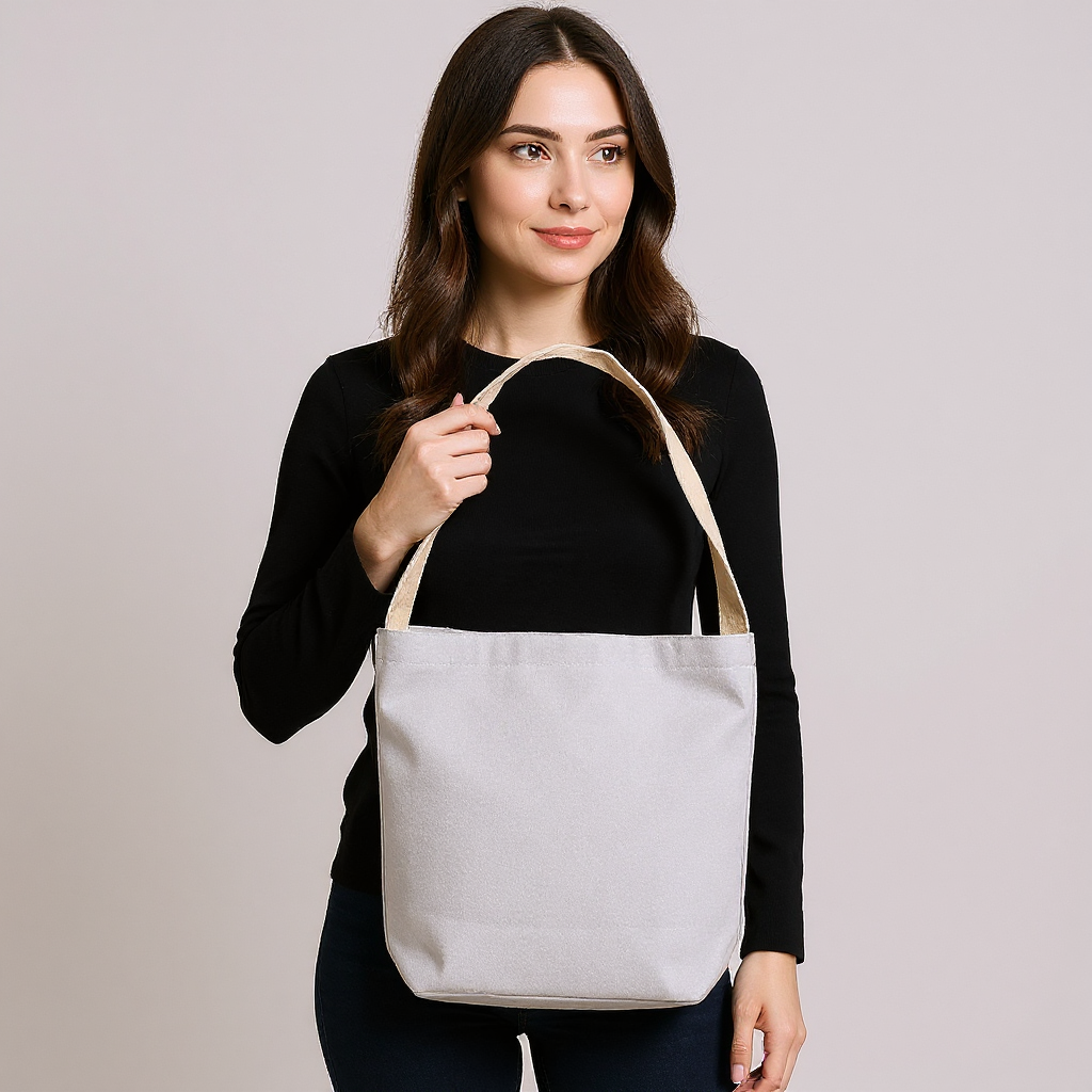 Cross Long Handle Tote Light Grey 16.25 x 15.5 1pc