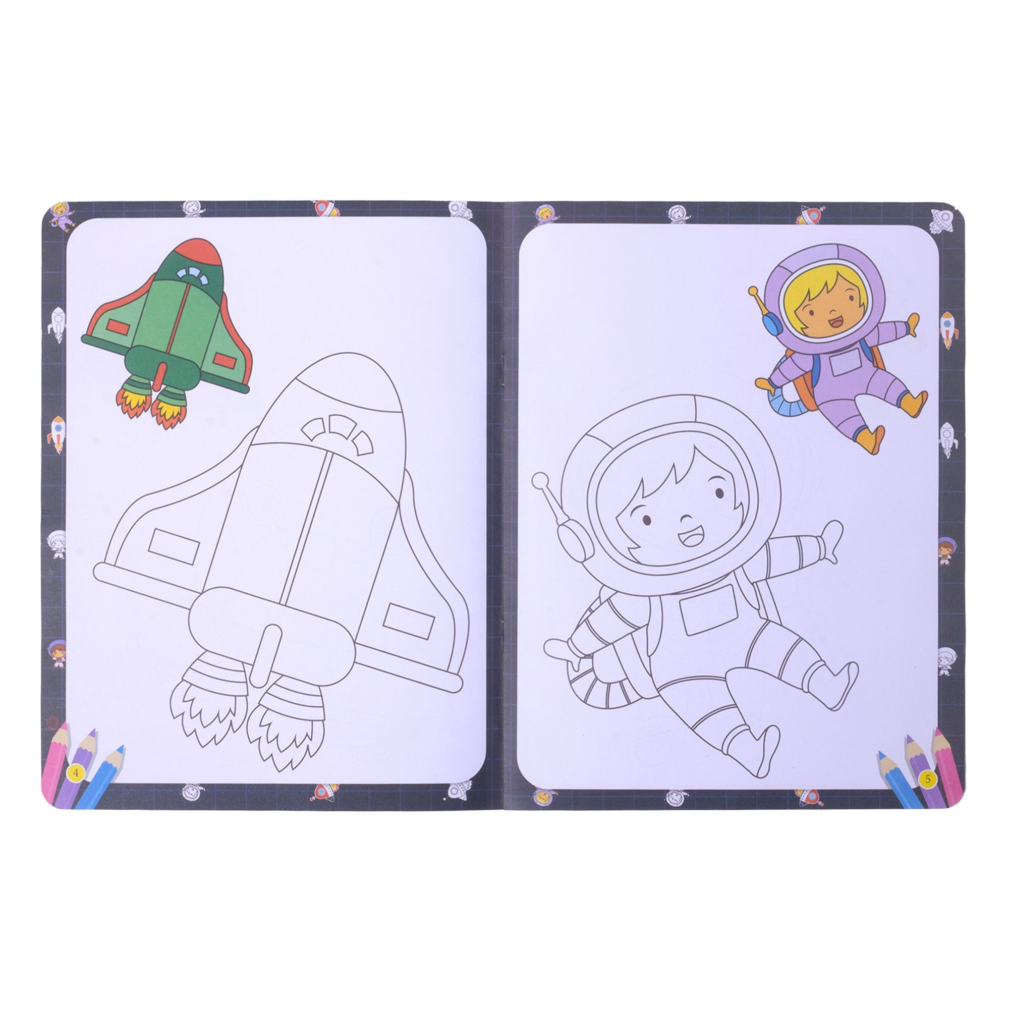 Colouring Book - In the Space L21.5 x W28cm 16pages 1Book