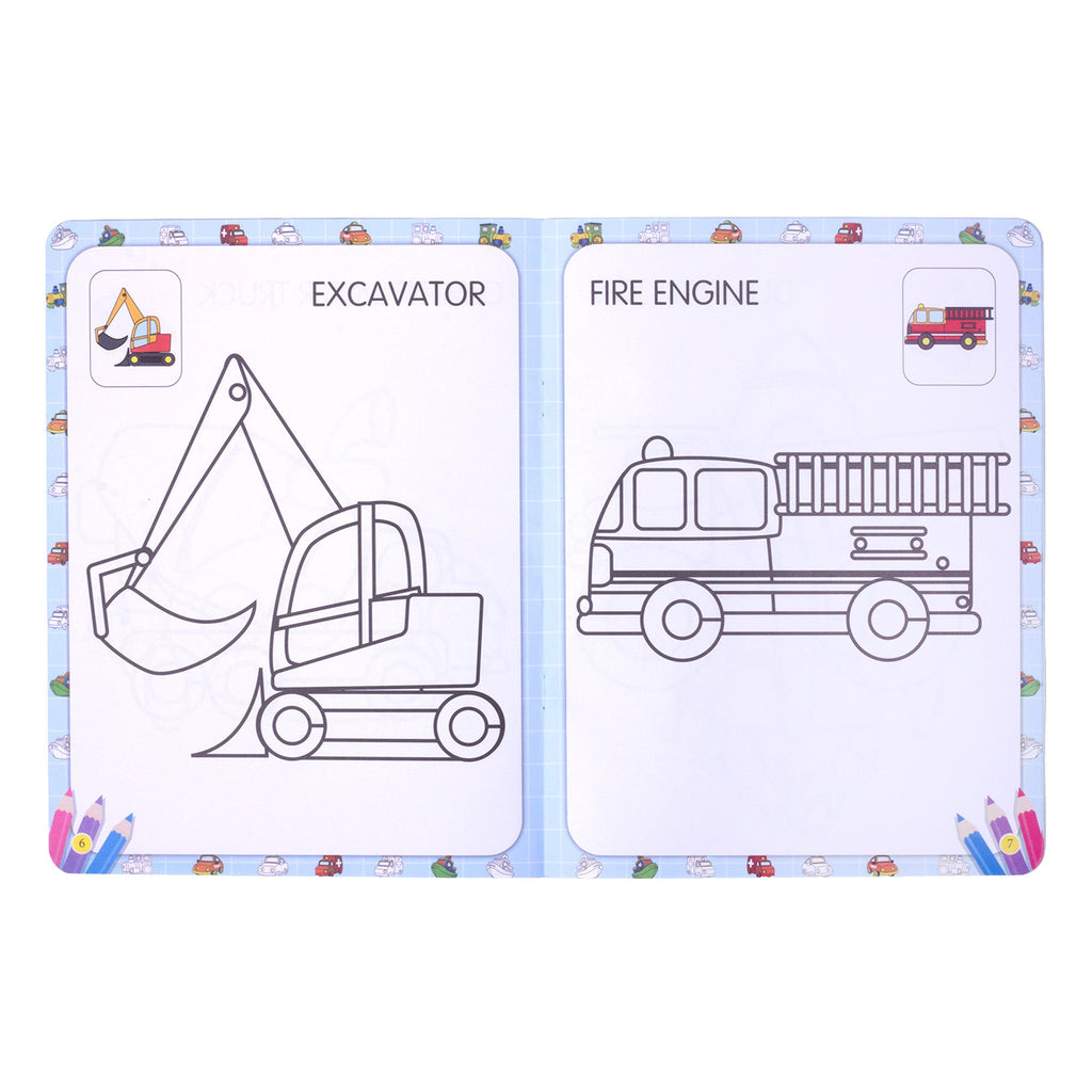 My First Vehicles Copy to colour L21.5 x W28cm 16pages 1Book