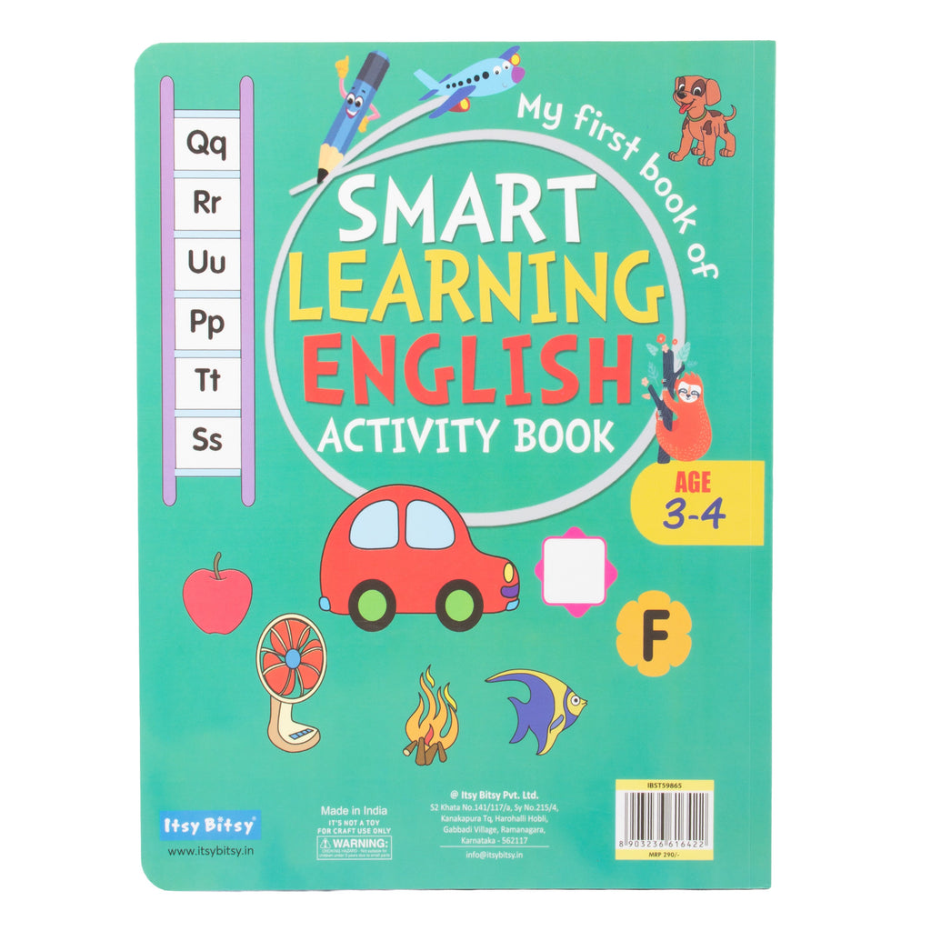 My First Smart Learning Activity Book English (3-4 Years) L21.5 x W28cm 64pages 1Book