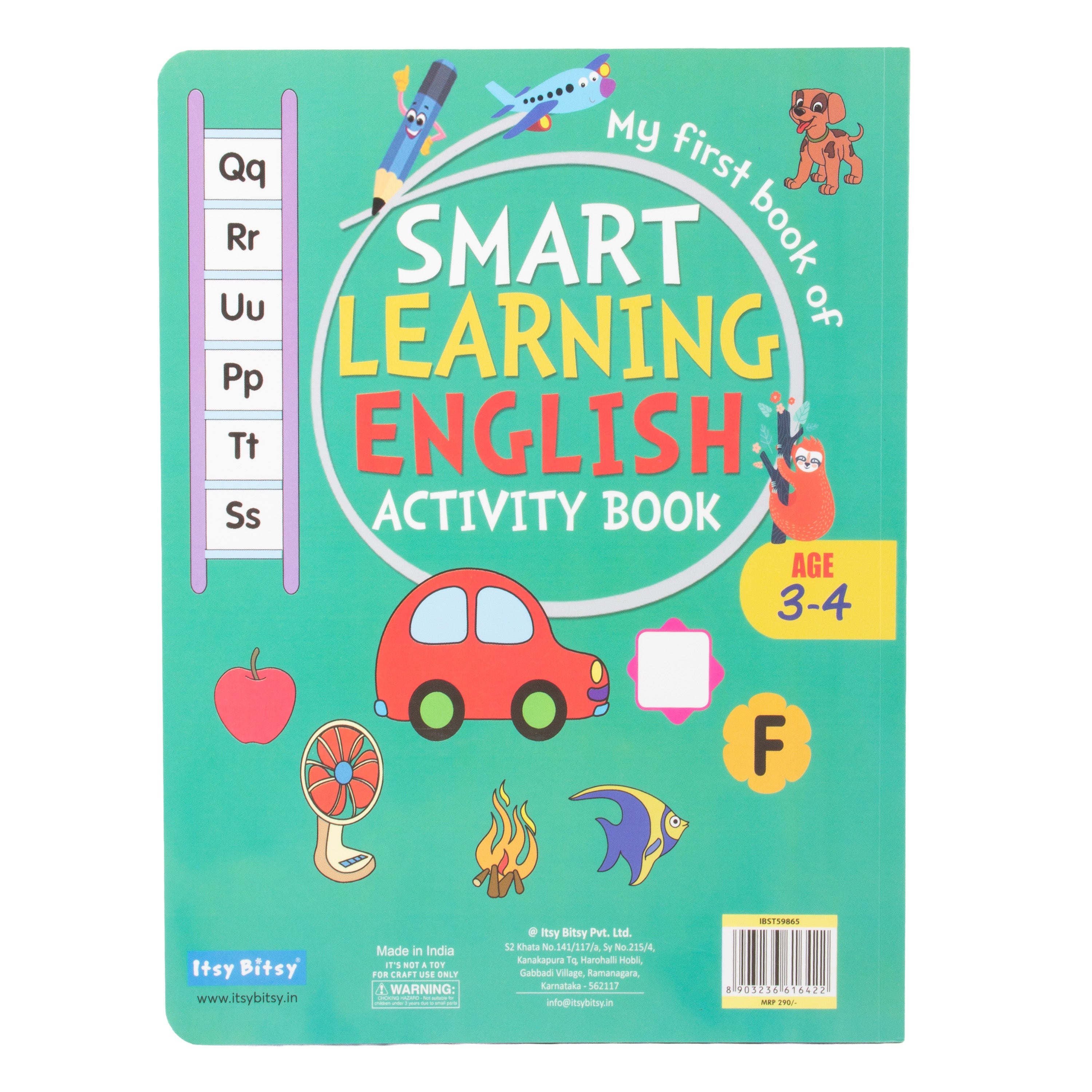 My First Smart Learning Activity Book English (3-4 Years) L21.5 x W28cm 64pages 1Book