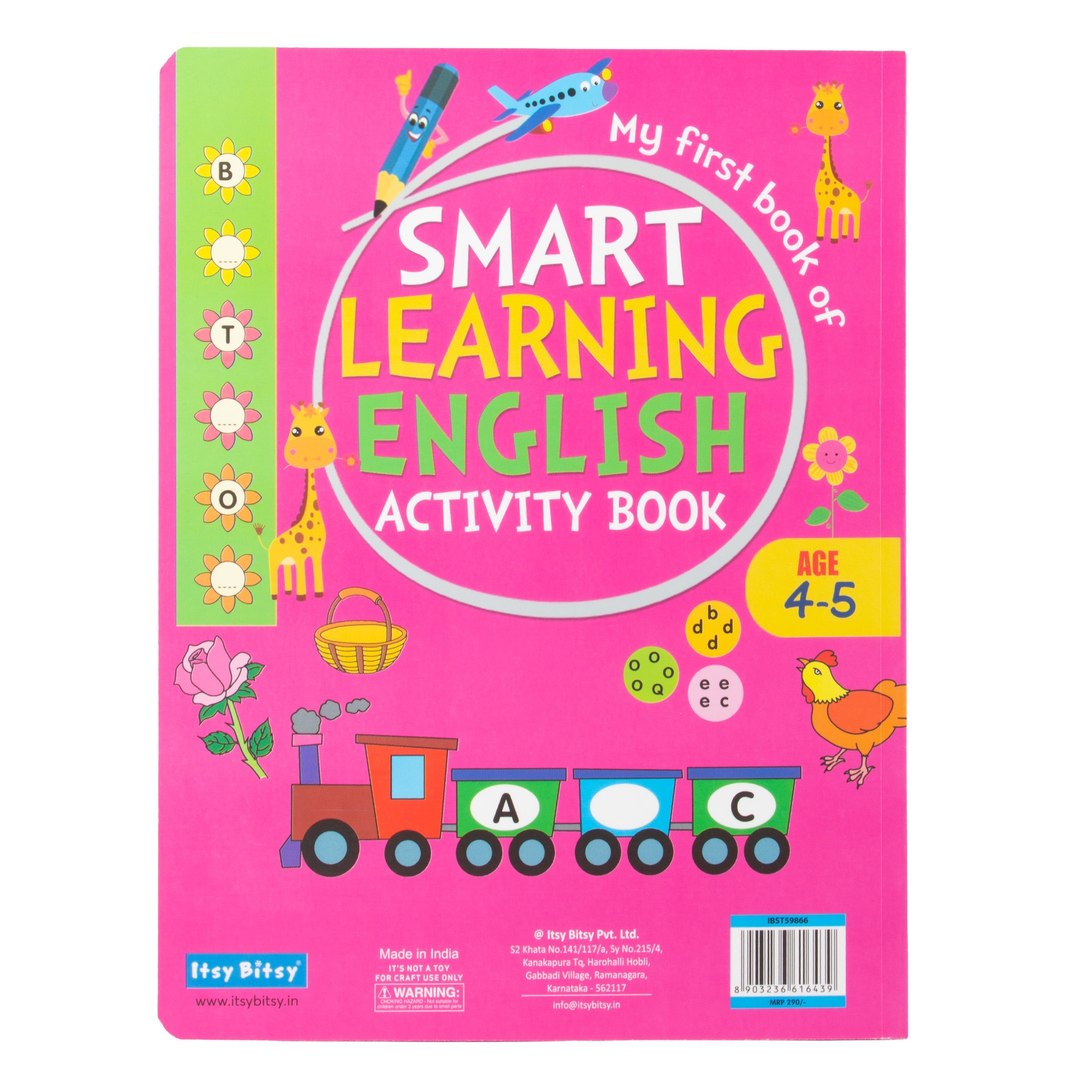 My First Smart Learning Activity Book English (4-5 Years) L21.5 x W28cm 64pages 1Book