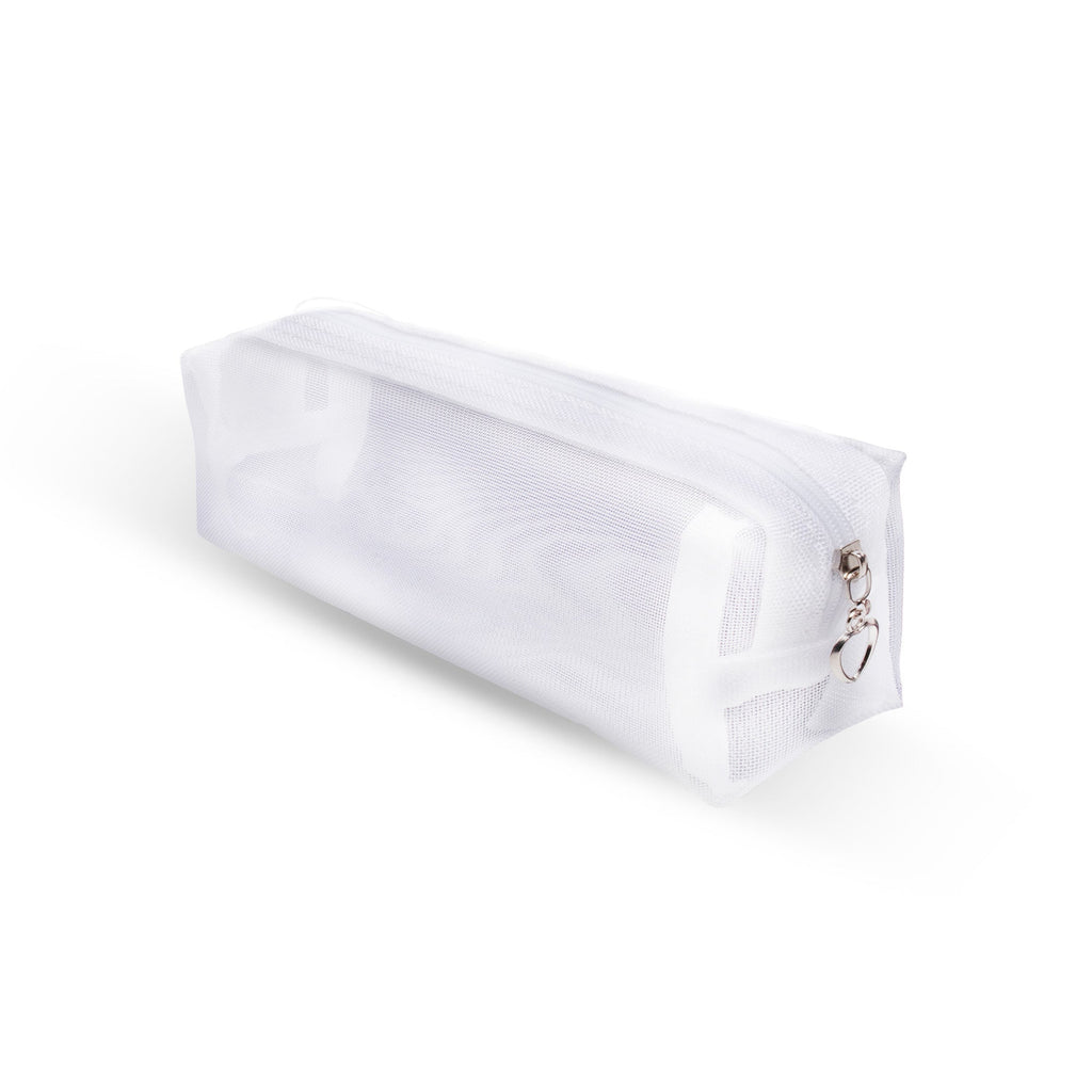 Mesh Pencil Case White 9x3.5inch 1pc
