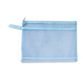 Mesh Pouch with Double Zip Blue A4 1pc