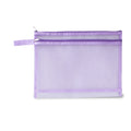 Mesh Pouch with Double Zip Purple A4 1pc