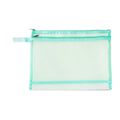 Mesh Pouch with Double Zip Teal A4 1pc