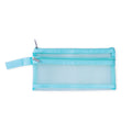 Mesh Pouch with Double Zip Blue A6 1pc