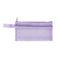 Mesh Pouch with Double Zip Purple A6 1pc