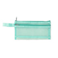 Mesh Pouch with Double Zip Teal A6 1pc