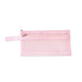 Mesh Pouch with Double Zip Pink A6 1pc