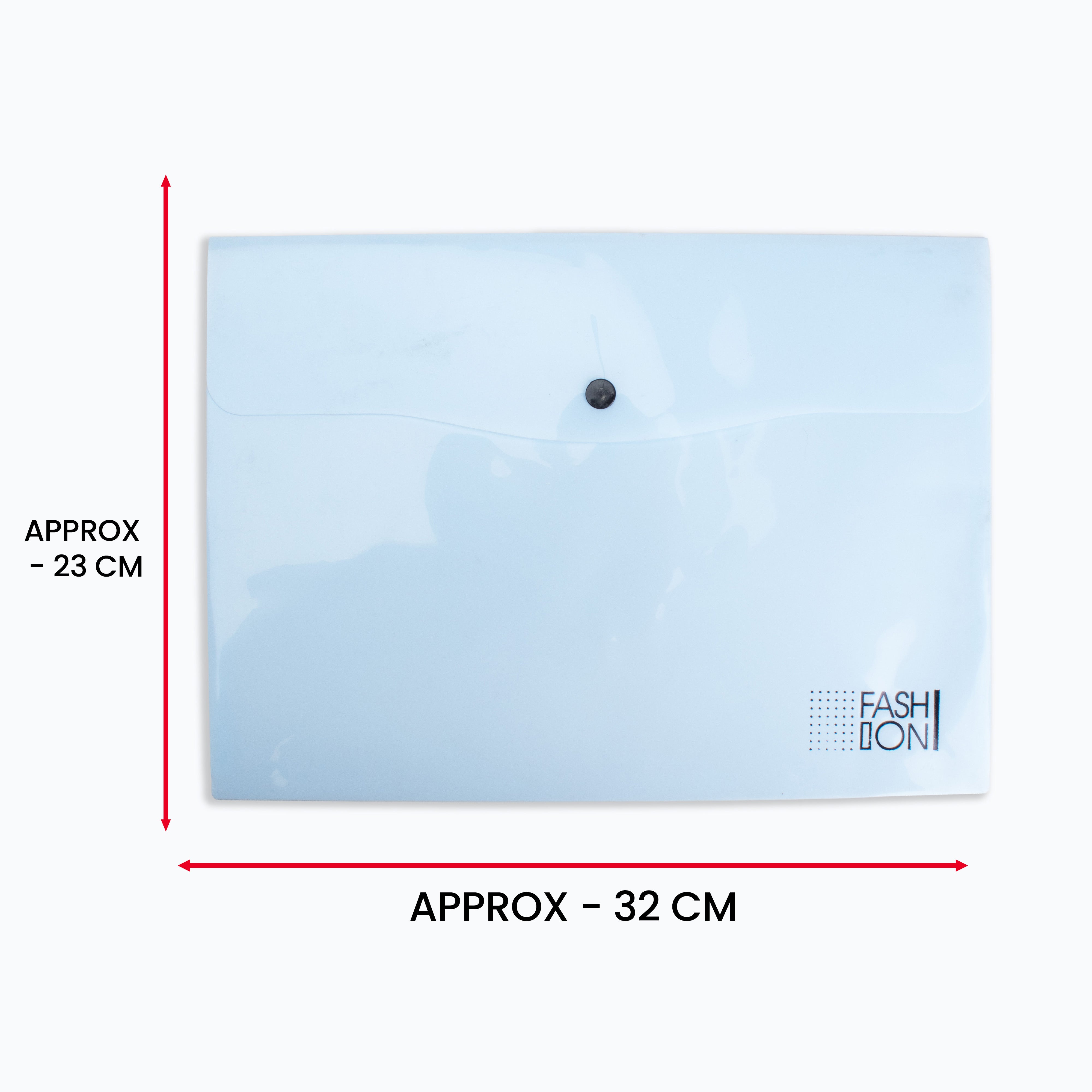 Button Folder Blue A4 1pc