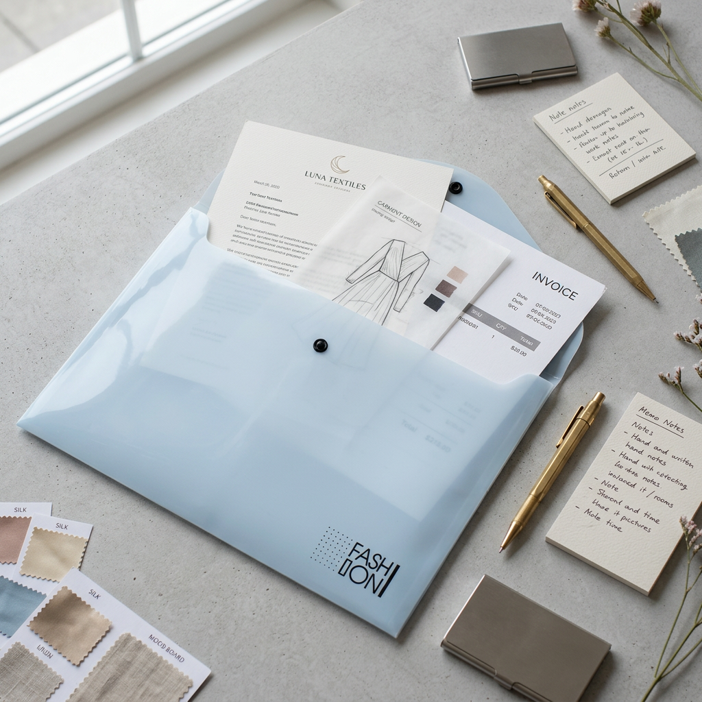 Button Folder Blue A4 1pc