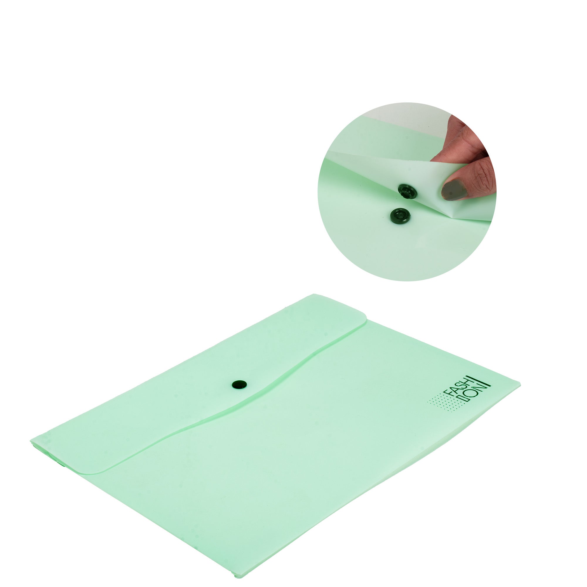 Button Folder Teal A4 1pc