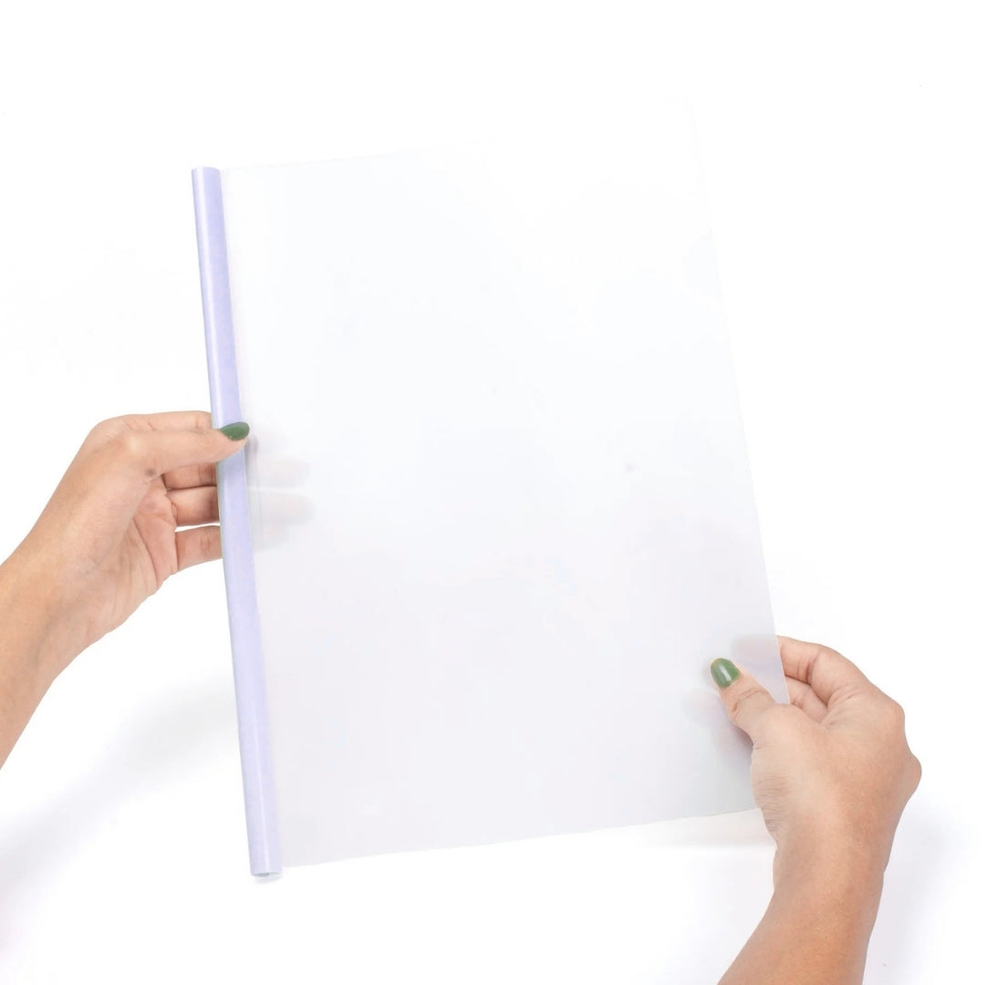 Stick File Milky White Purple A4 1pc