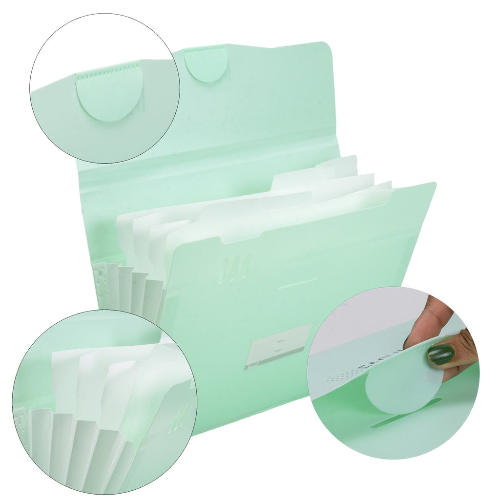 File Organizer Folder 5 Divider Flap Closure Teal A4 1pc