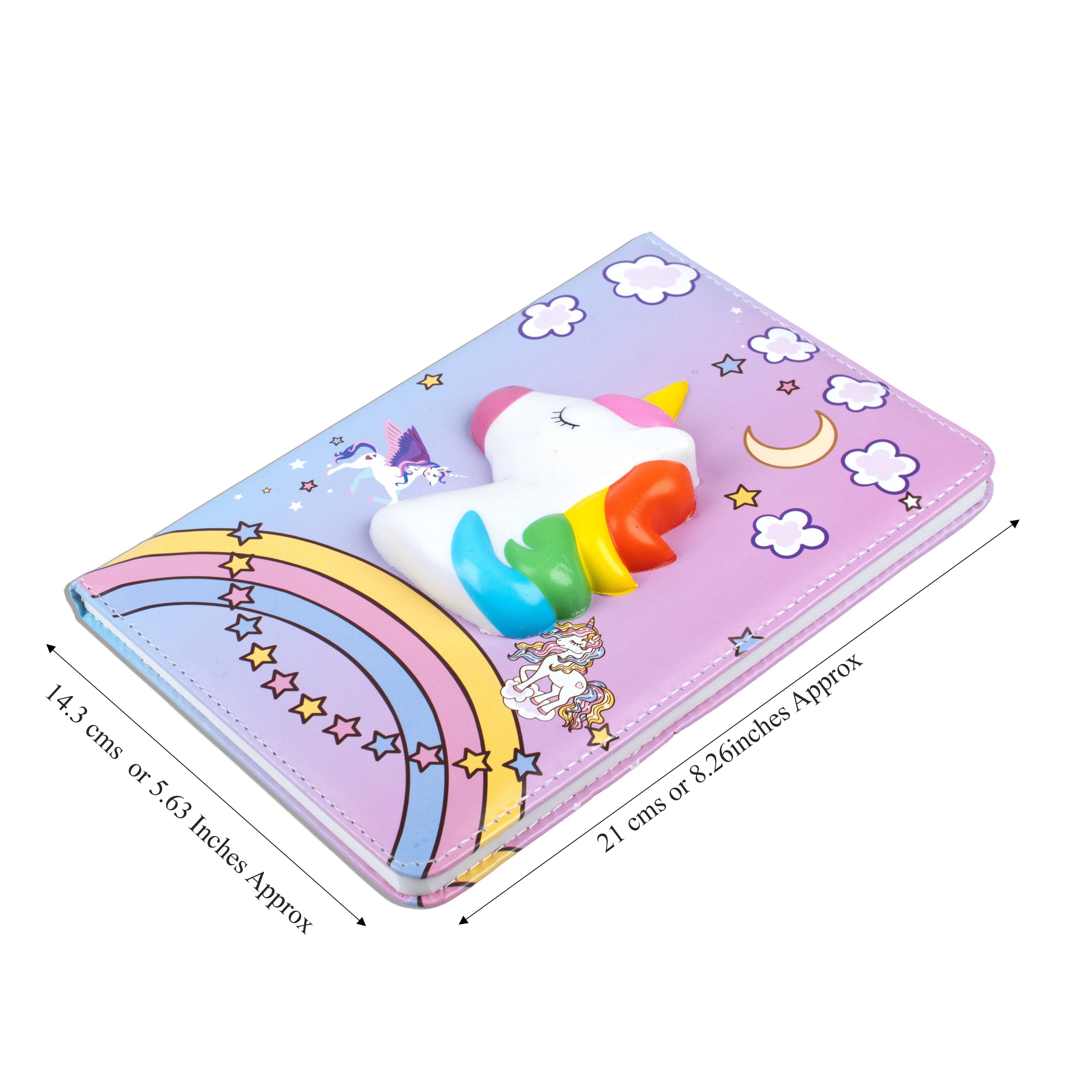 Softbound Ruled Notebook 3D Magical Unicorn A5 160Pages 1Book