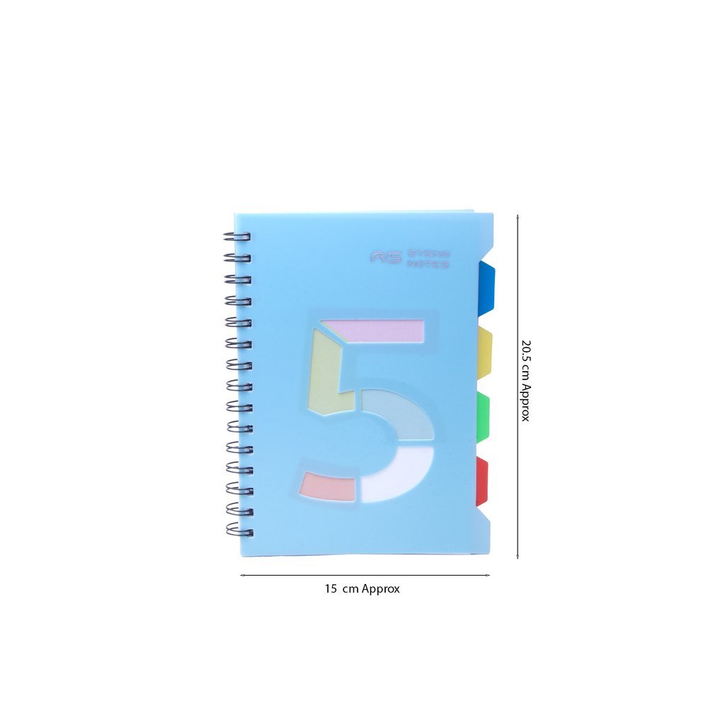 5Subject Ruled Noteook A5 Blue 216Pages 1Book