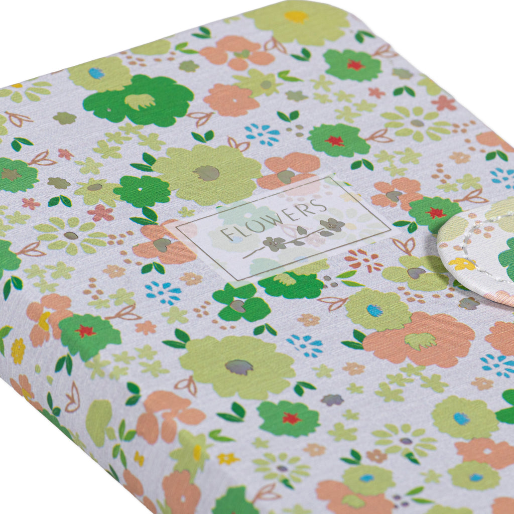 Hardbound Ruled Edge Printed Notebook With Magnetic Closure Floral Party Green A6 224 Pages 1Book