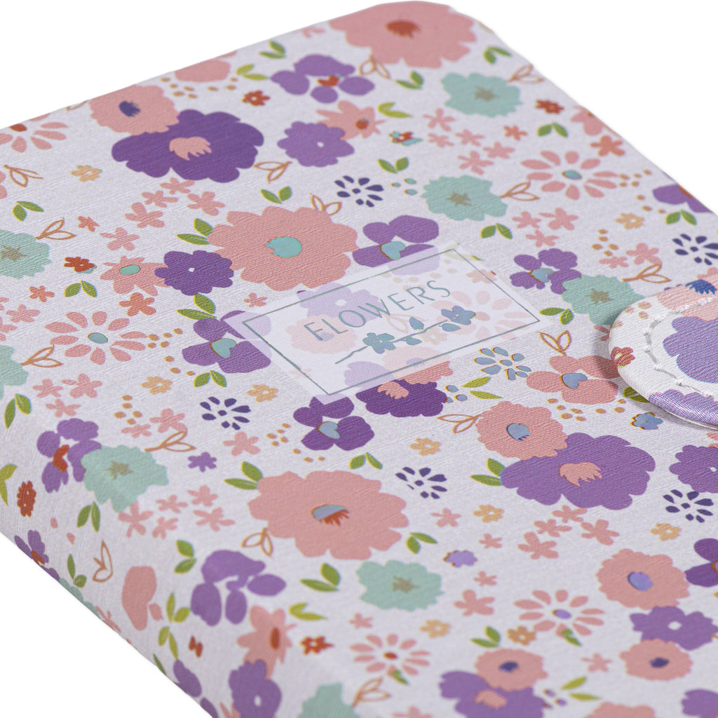 Hardbound Ruled Edge Printed Notebook With Magnetic Closure Floral Party Mauve Pink A6 224 Pages 1Book