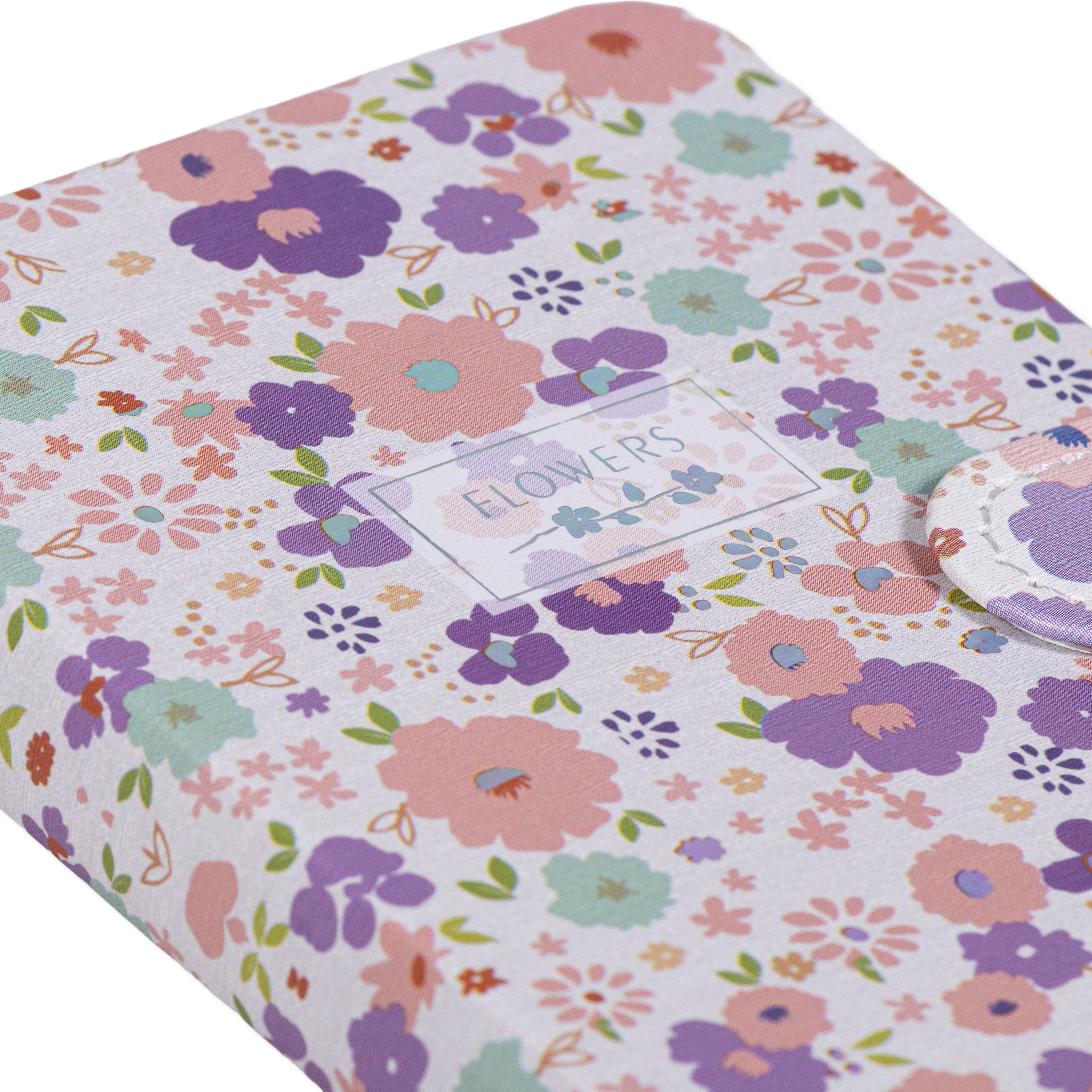 Hardbound Ruled Edge Printed Notebook With Magnetic Closure Floral Party Mauve Pink A6 224 Pages 1Book
