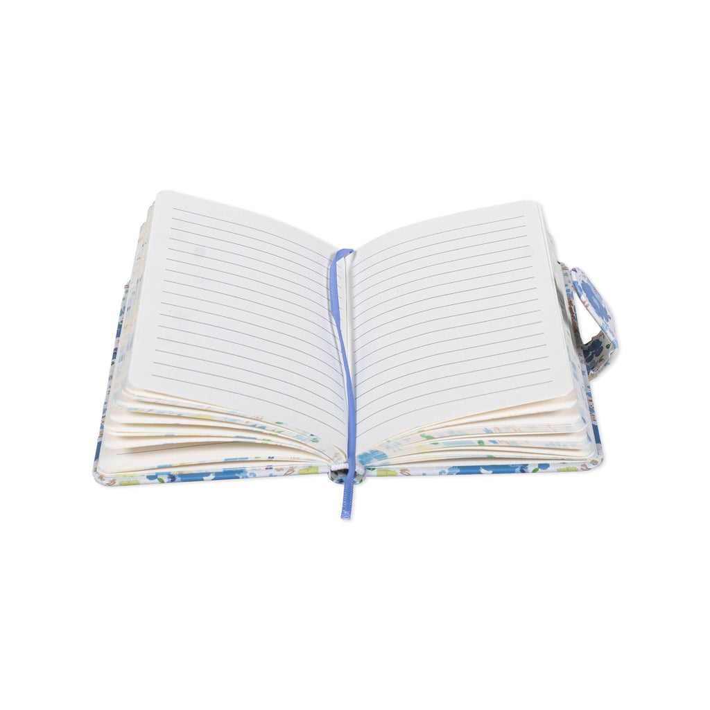 Hardbound Ruled Edge Printed Notebook With Magnetic Closure Floral Party Blue A6 224 Pages 1Book