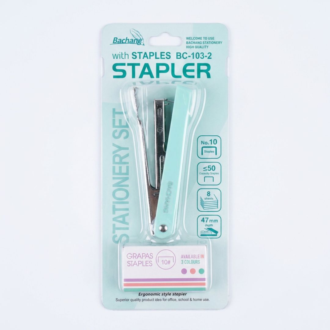 Stapler with Stapler Pin No.10 Teal 1set Blister