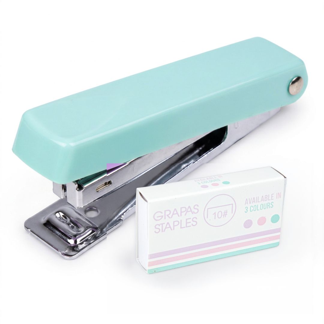 Stapler with Stapler Pin No.10 Teal 1set Blister