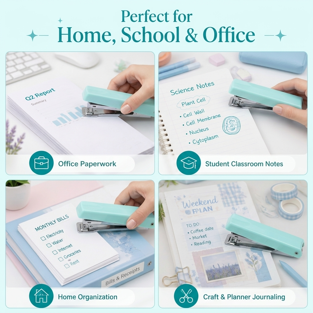 Stapler with Stapler Pin No.10 Teal 1set Blister