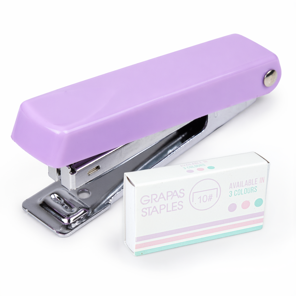 Stapler with Stapler Pin No.10 Purple 1set Blister