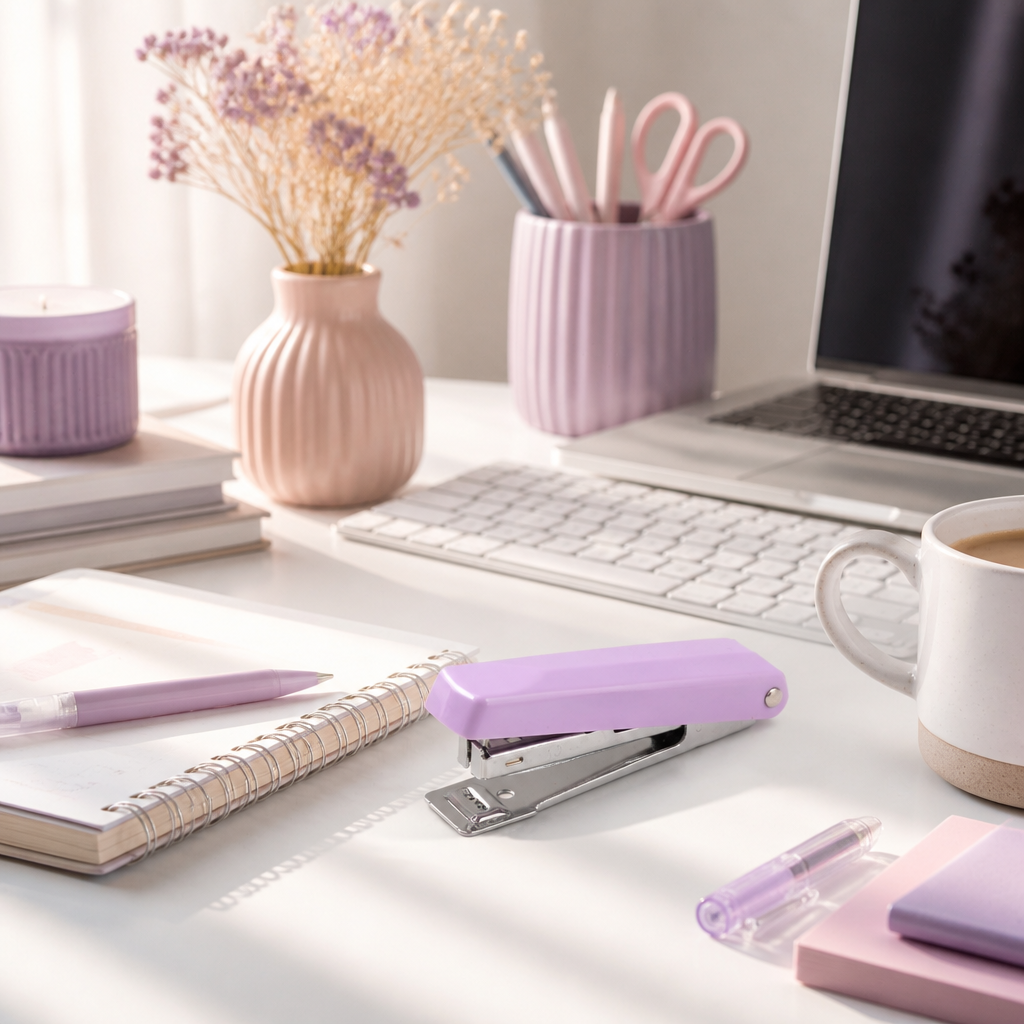 Stapler with Stapler Pin No.10 Purple 1set Blister