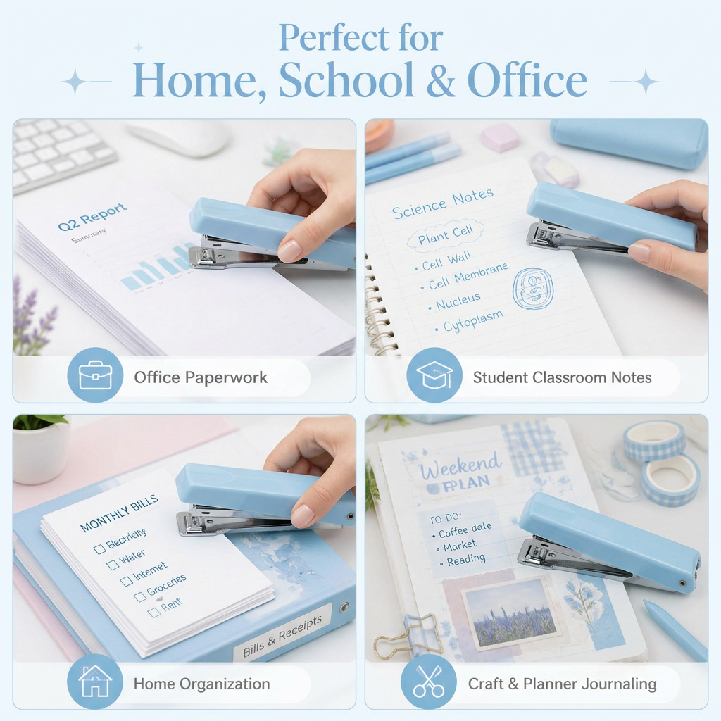 Stapler with Stapler Pin No.10 Blue 1set Blister