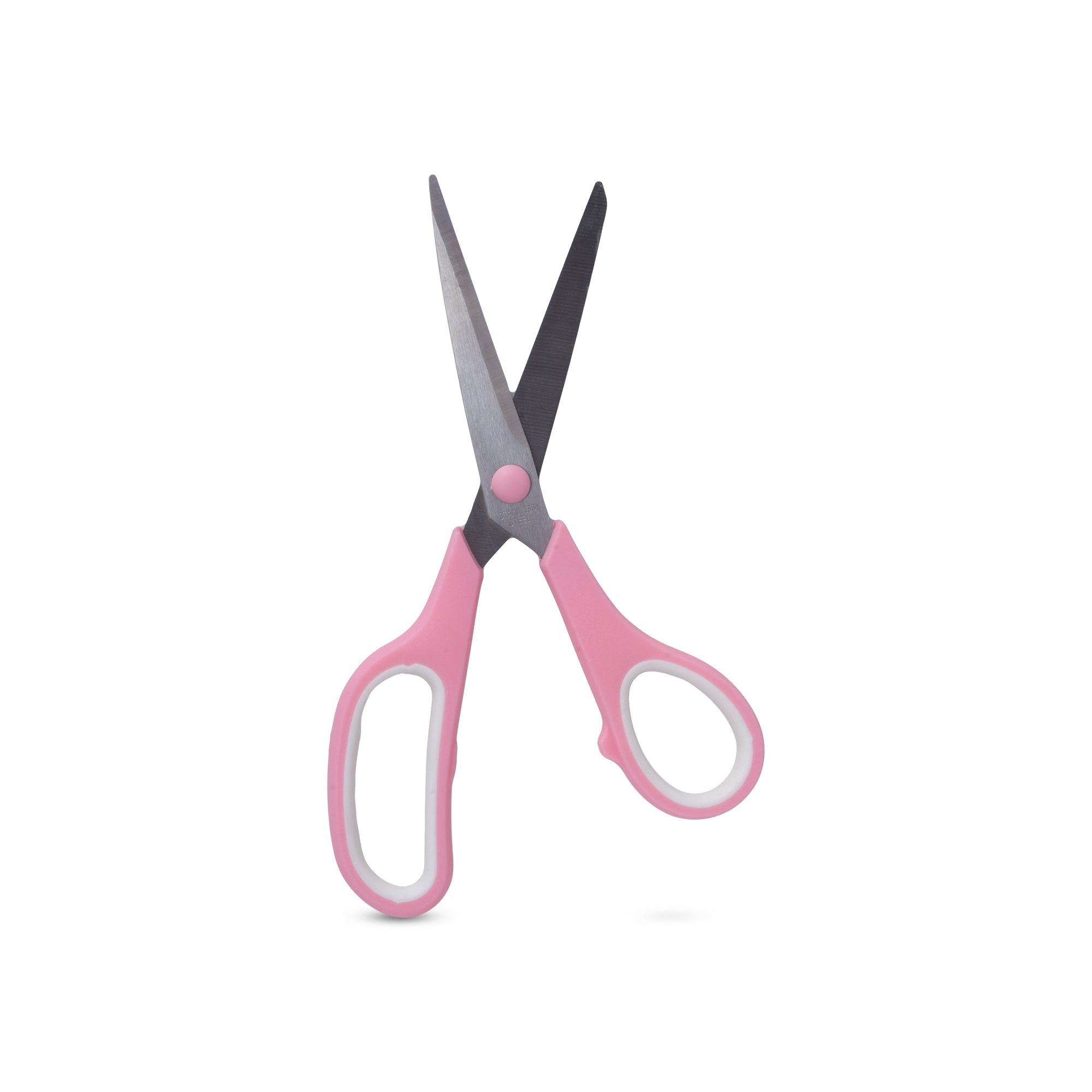 Scissor Stainless Steel Soft Grip 140mm & 190mm Pink 2pcs Set Blister