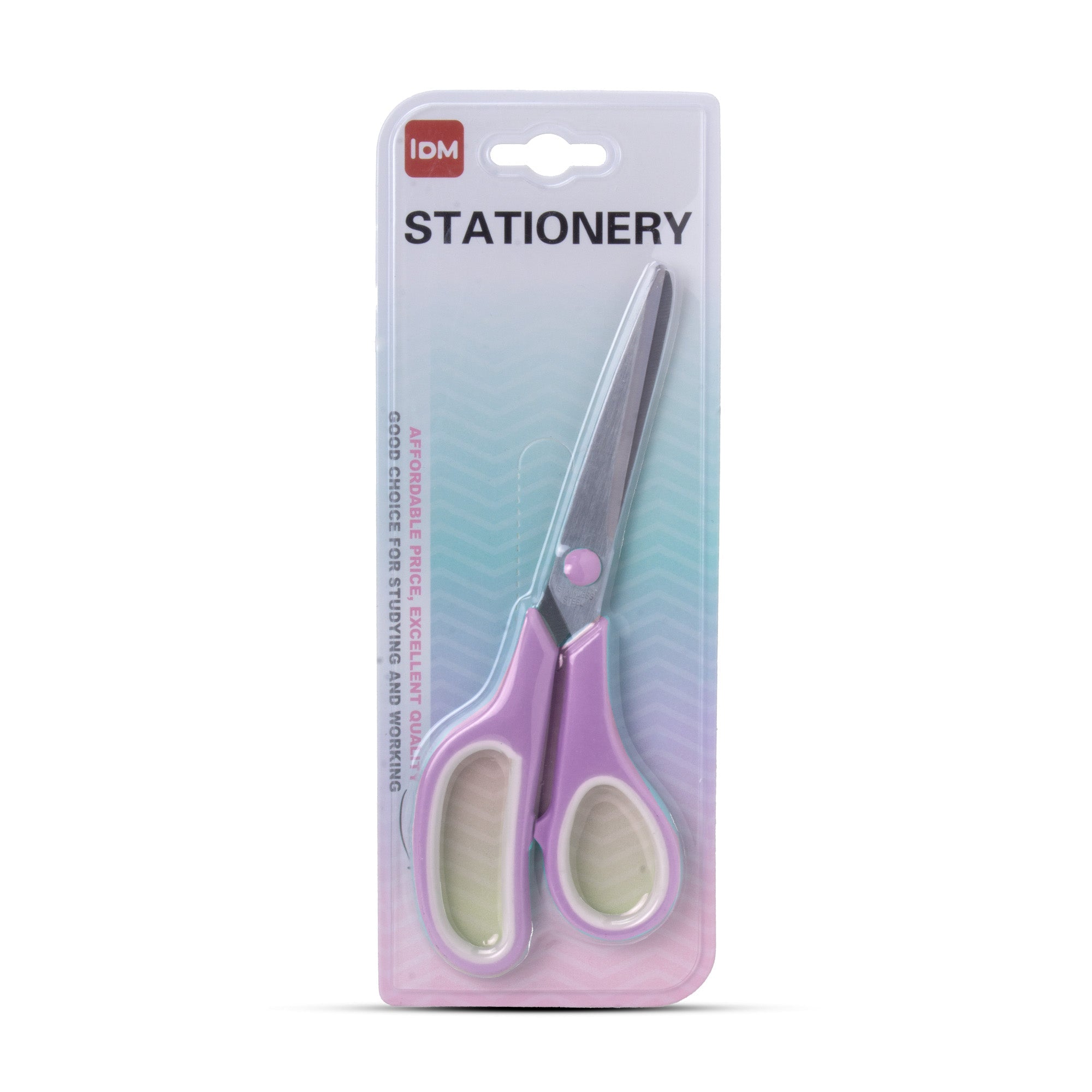 Scissor Stainless Steel Soft Grip 190mm Purple 1pc Blister