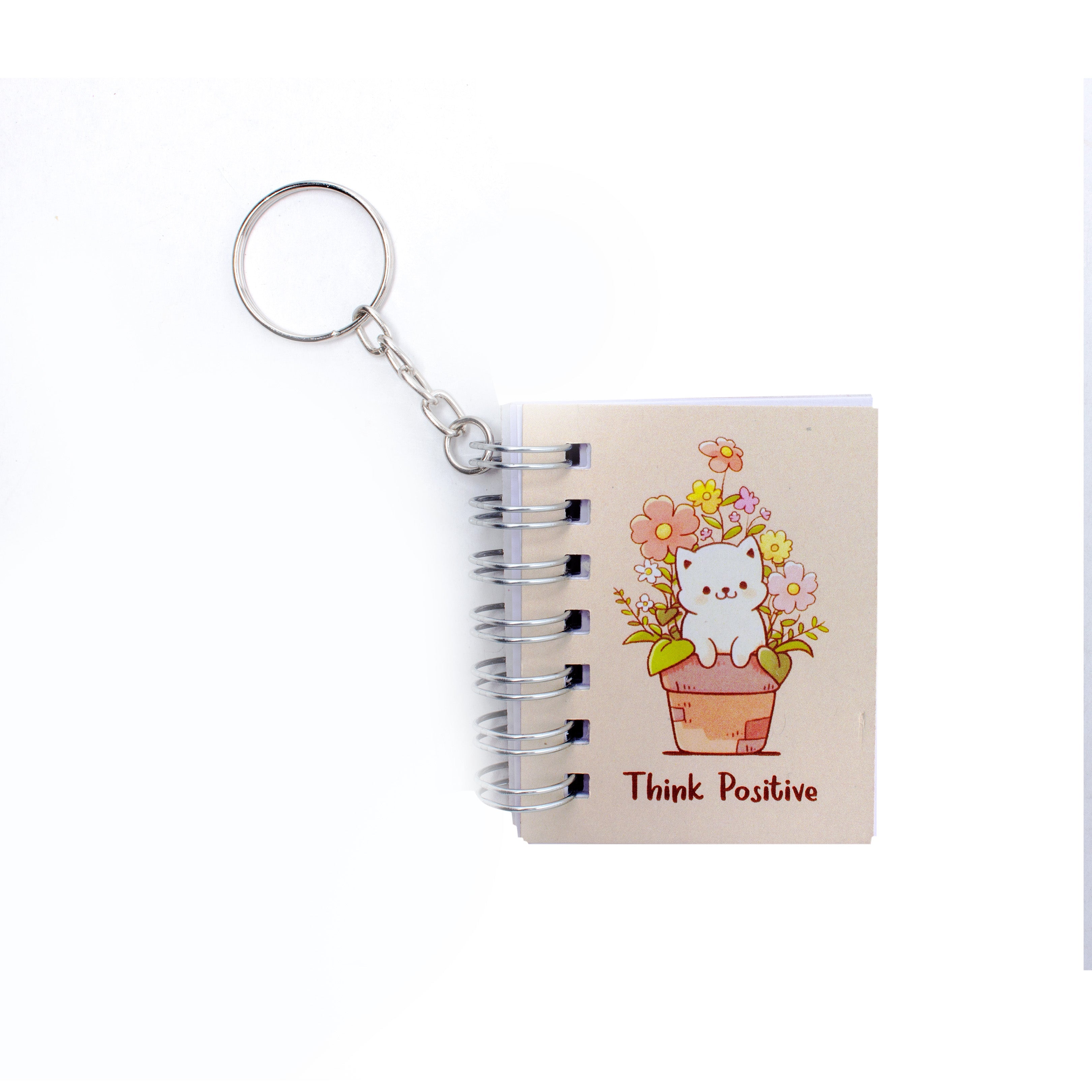 Keychain Notebook Think Positive L6.8 X W5.3cm 70gsm 80pages 1 Book