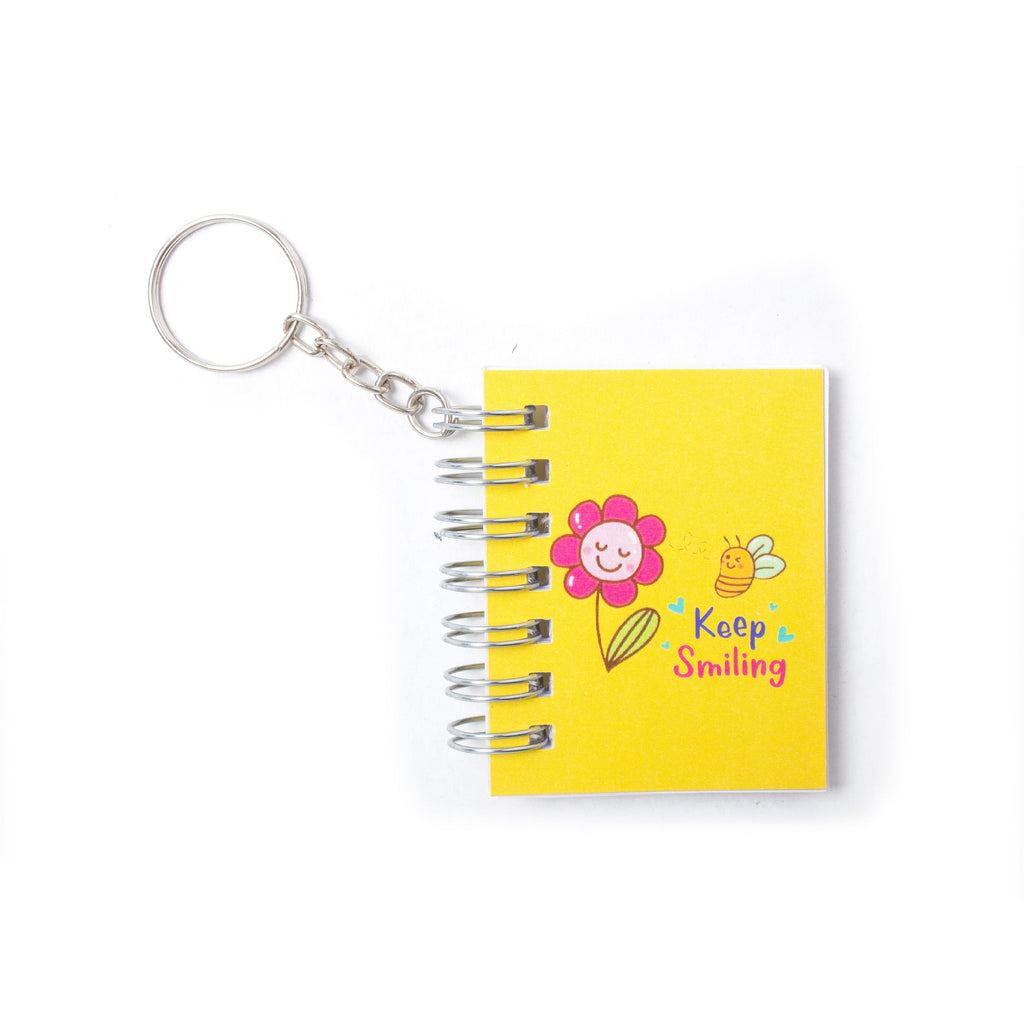 Keychain Notebook Keep Smiling L6.8 X W5.3cm 70gsm 80pages 1 Book