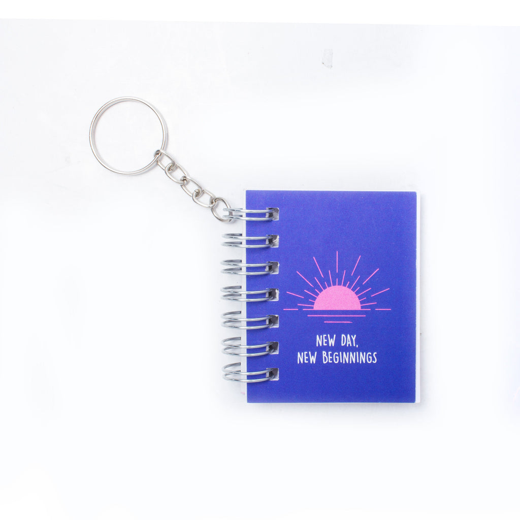 Keychain Notebook New Beginnings L6.8 X W5.3cm 70gsm 80pages 1 Book
