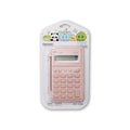 Mini Calculator With Flip Cover Battery Operated Soft Peach 8 Digit 1 Pc