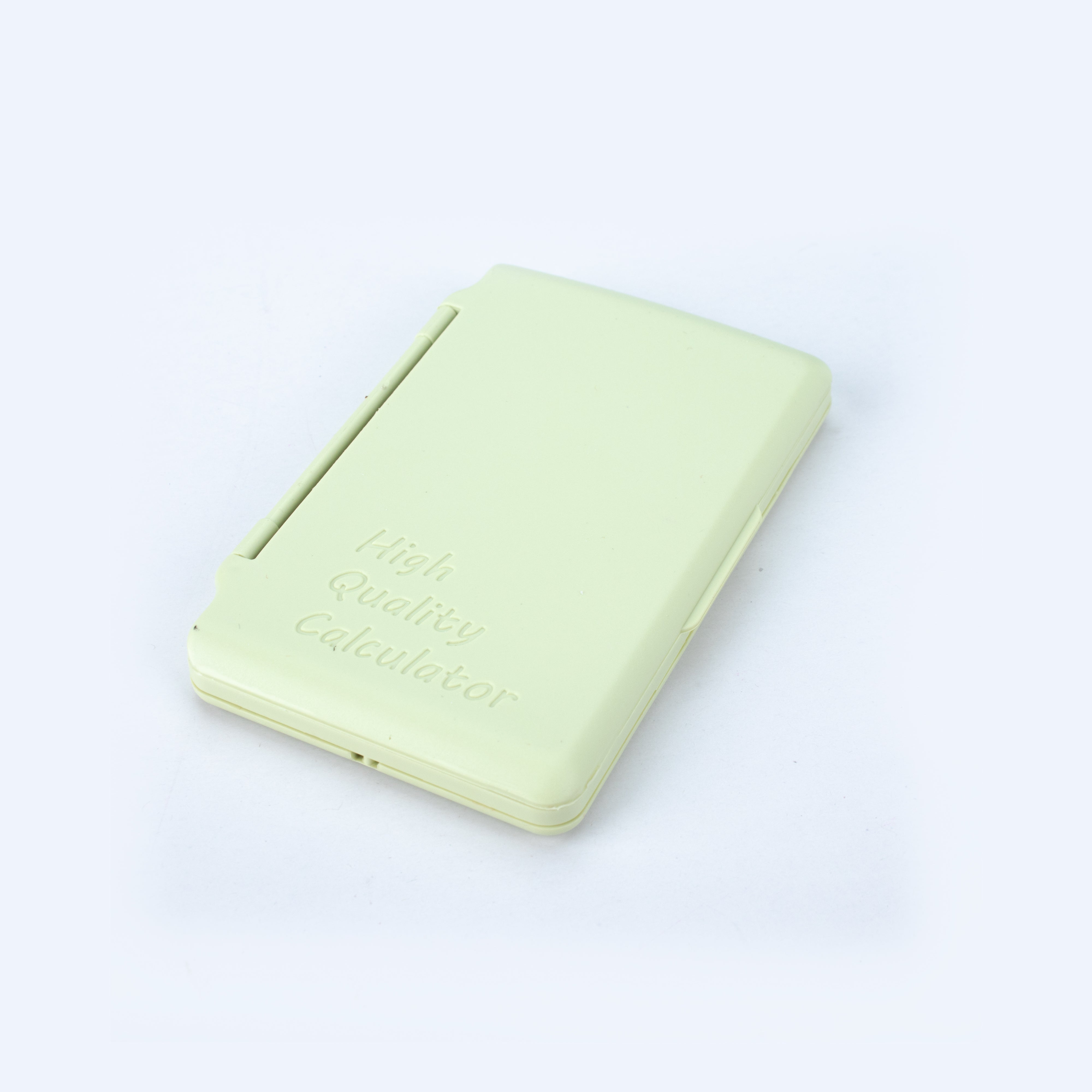 Mini Calculator With Flip Cover Battery Operated Lime Green 8 Digit 1 Pc