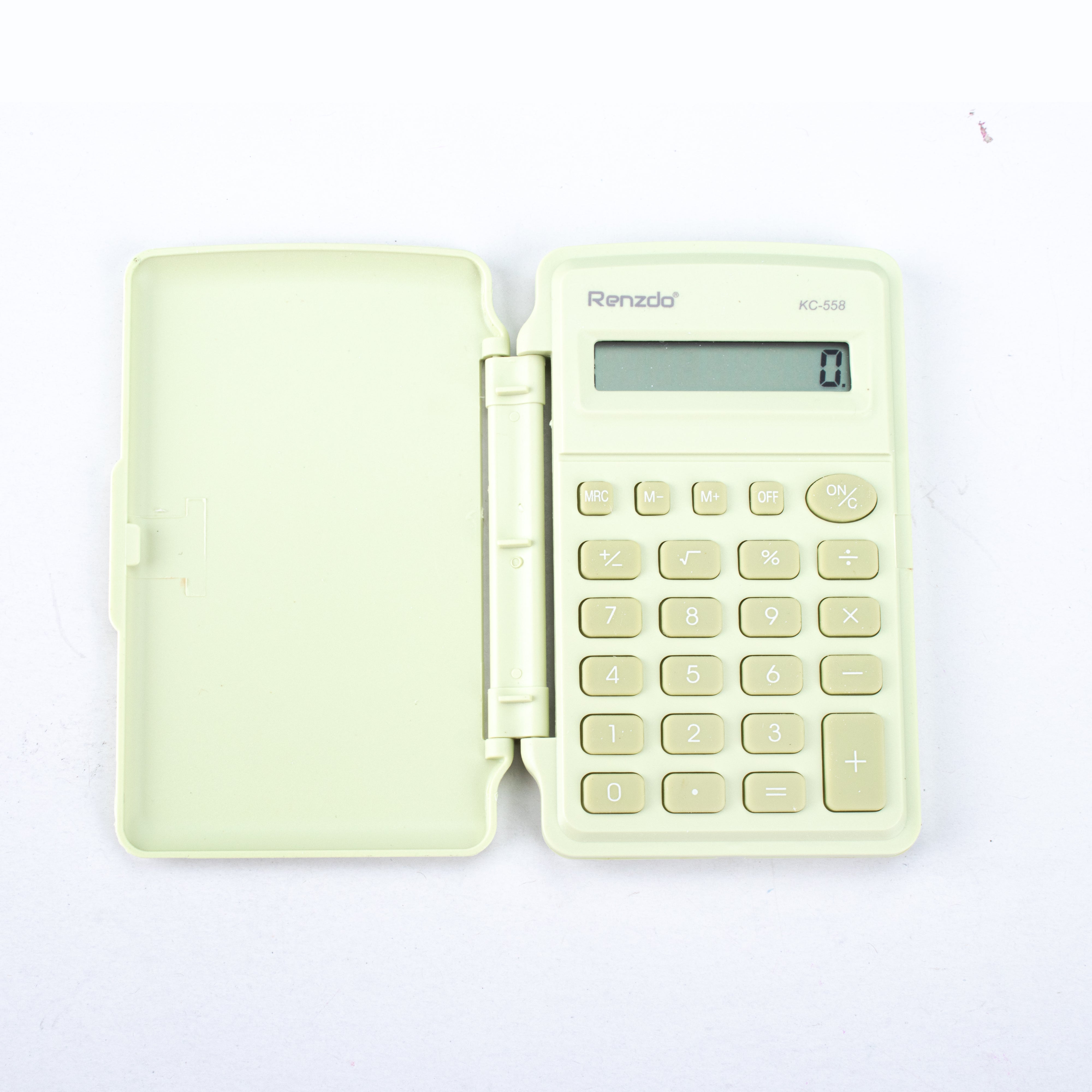 Mini Calculator With Flip Cover Battery Operated Lime Green 8 Digit 1 Pc