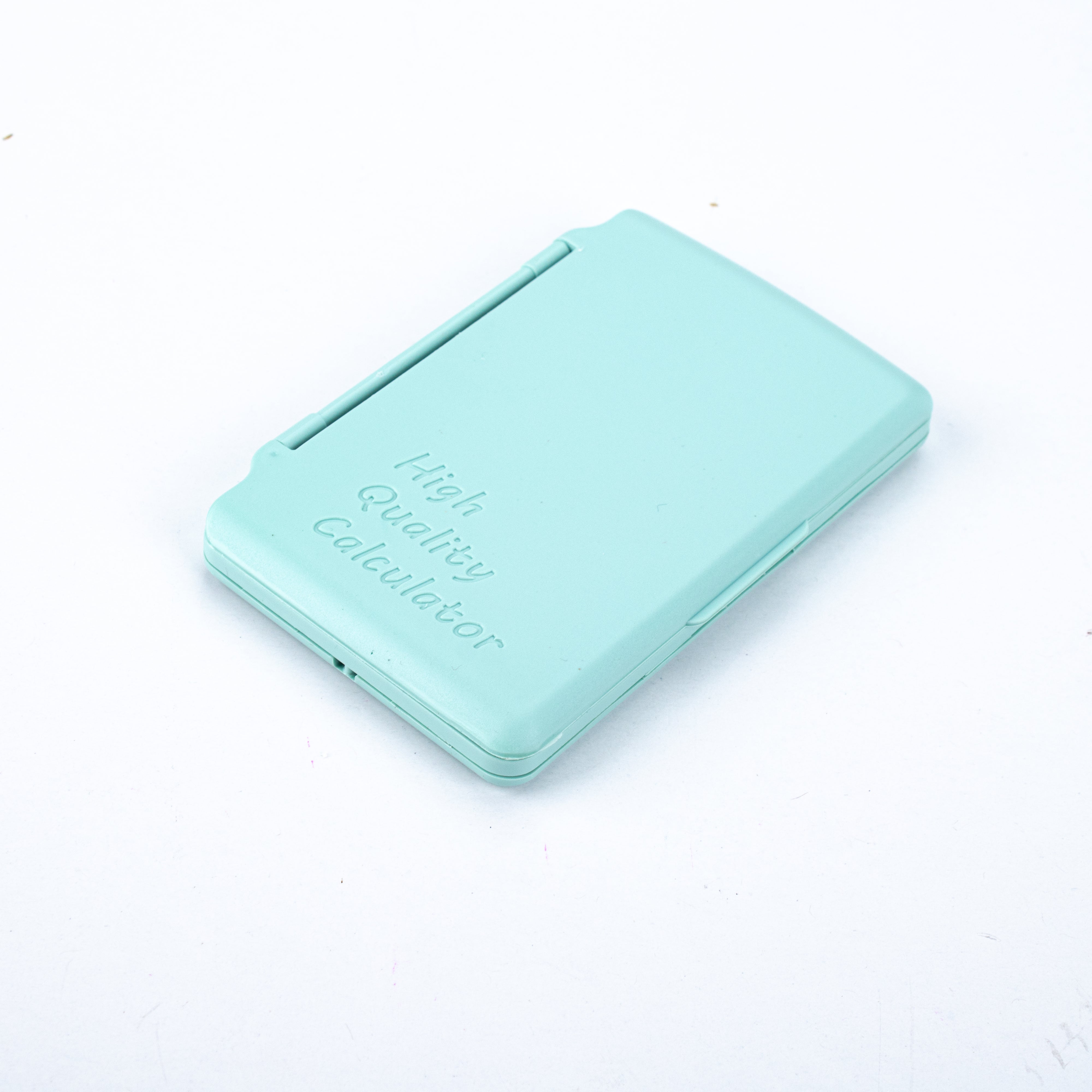 Mini Calculator With Flip Cover Battery Operated Seafoam 8 Digit 1 Pc