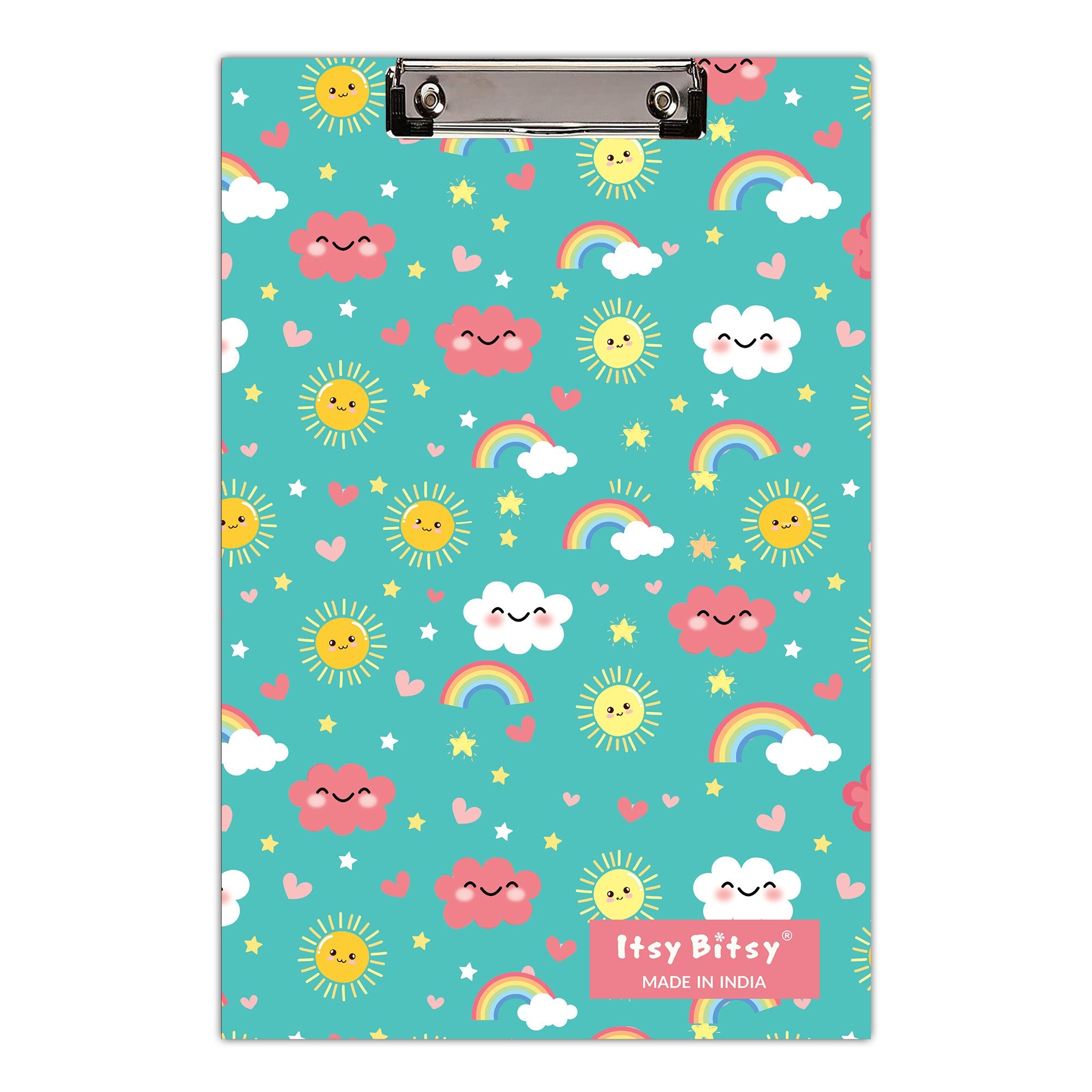 MDF Clipboard Sunshine & Rainbow L 8.66 X W 12.59 in 5.5mm Thick 1pc